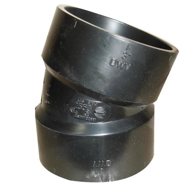 3-in Dia. 22 1/2-Degree ABS Elbow Fitting