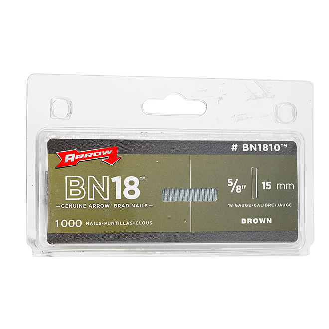1000-Pack 5/8-in Brad Nails