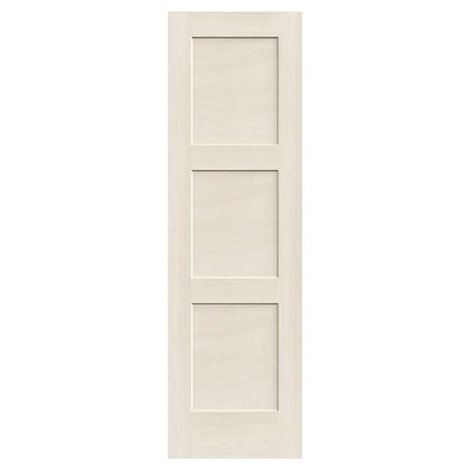 24-in x 80-in 3-Panel Shaker Primed MDF Solid Core Interior Door