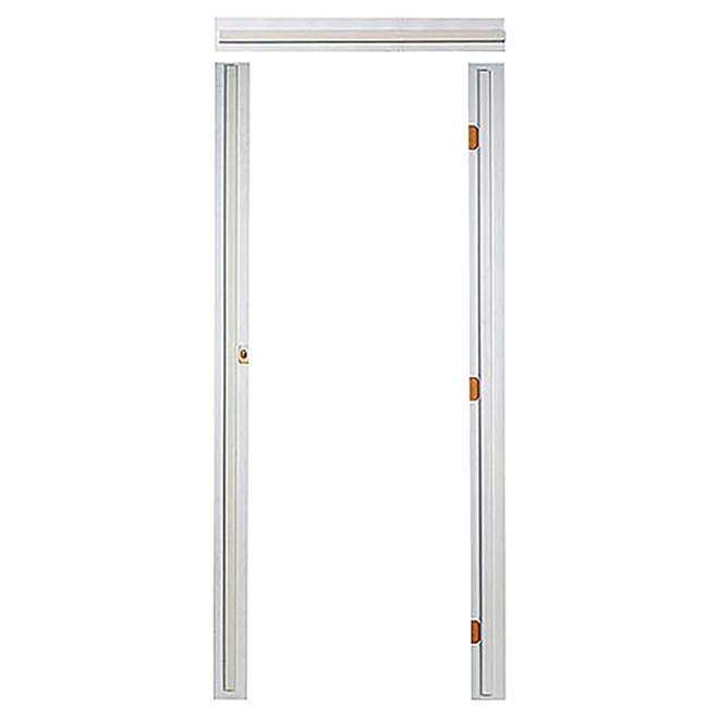 Metrie 1/2-in x 4 9/16-in x 84-in White Primed Finger-Jointed Pine Single Pre-Machined Door Frame