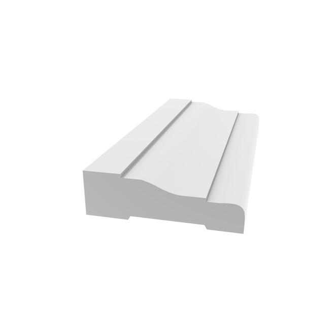 11/16-in x 2-1/4-in x 12-ft Interior/Exterior PVC Window and Door Casing - White