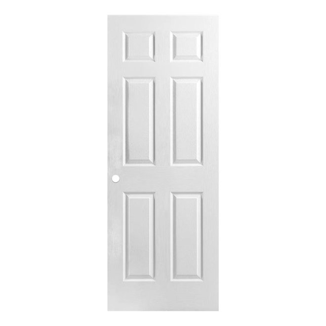 34-in x 80-in Primed 6-Panel Textured Interior Machined Slab Door