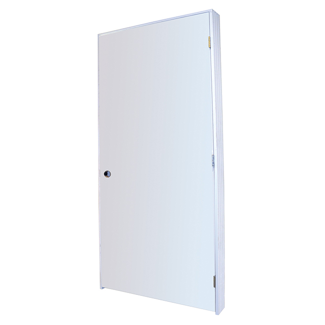 32-in x 80-in Hardboard Left-Hand Primed Pre-Hung Interior Door