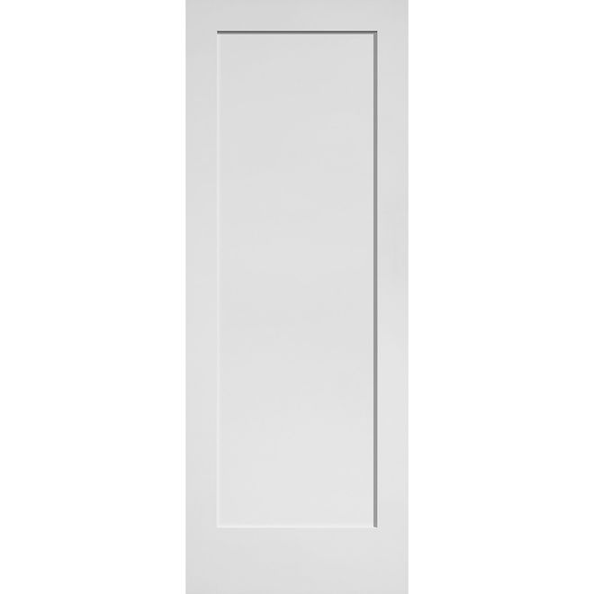 24-in x 80-in 1-Panel Shaker Primed MDF Solid Core Interior Door