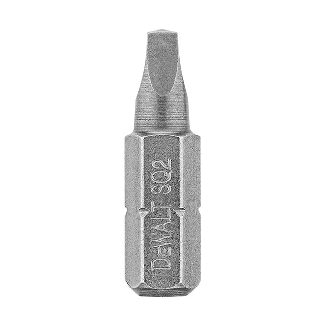 DEWALT Impact Ready Steel Square Screwdriver Bits - 1/4-in Hex Shank - #2 1-in - Pack of 2