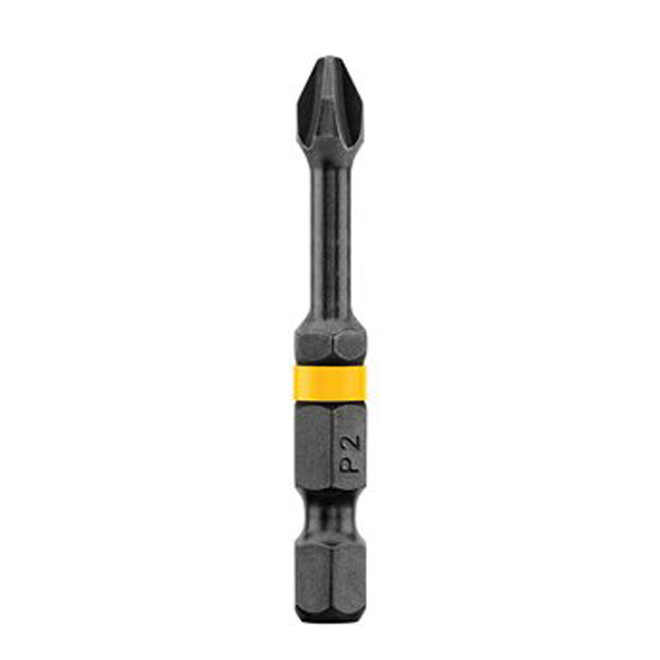 DEWALT Impact Ready Phillips Screwdriver Bits - Black Oxide - 1/4-in Hex Shank - #2 2-in