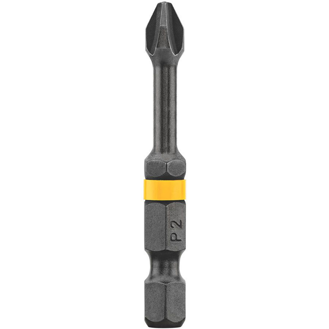 DEWALT Impact Ready Phillips Screwdriver Bits - Black Oxide - 1/4-in Hex Shank - #3 2-in