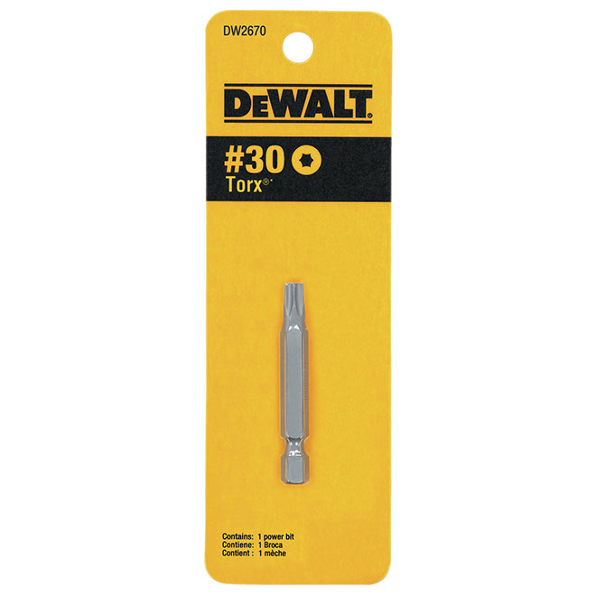 DEWALT Torx Screwdriver Bit - Steel - 1/4-in Hex Shank - T30 1-in