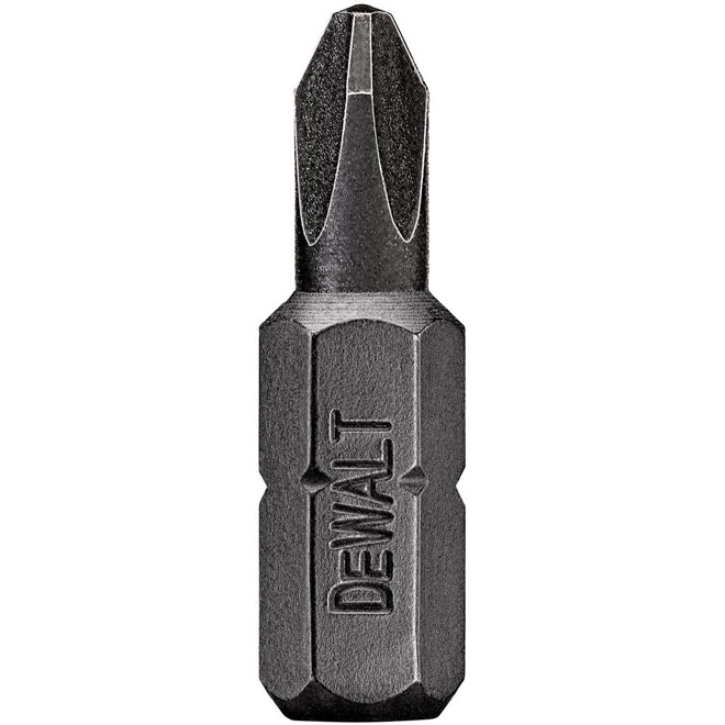 DEWALT Impact Ready Phillips Screwdriver Bit - Black Oxide - 1/4-in Hex Shank - #2 1-in - Pack of 2