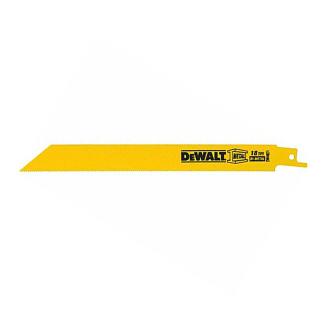 DEWALT Reciprocating Saw Blades Bi-Metal 8-in L 18 TPI - Straight Back