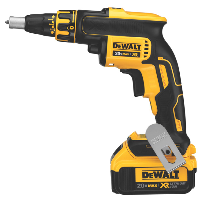 DEWALT 20-V Max Cordless Drywall Screw Gun Kit - Charger and Bag - Brushless Motor - Nosecone Lock