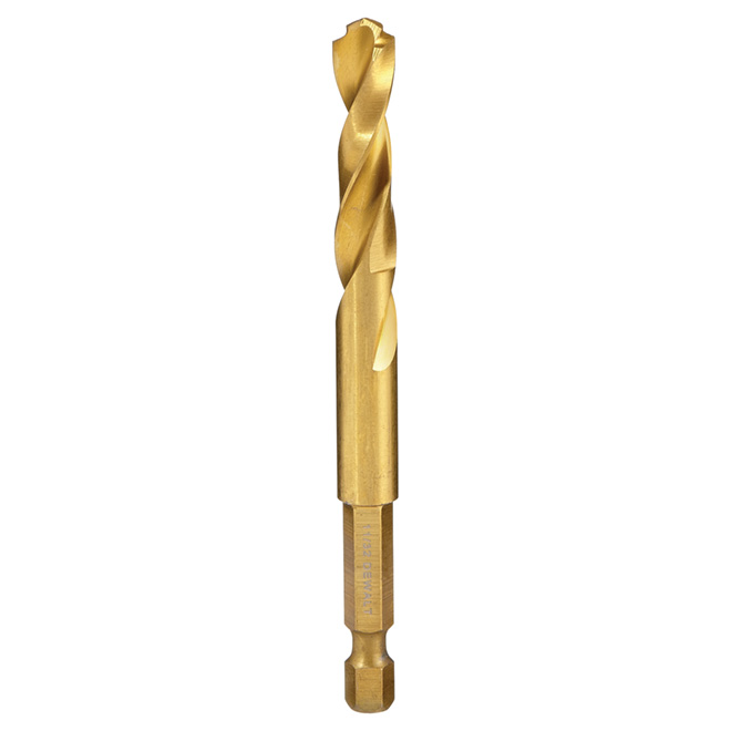 DEWALT Impact Ready Titanium Drill Bit - 11/32-in Dia - Pilot Point - Hex Shank