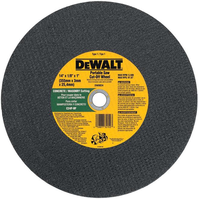 DEWALT 14-in High-Speed Masonry-Cutting Cut-Off Wheel