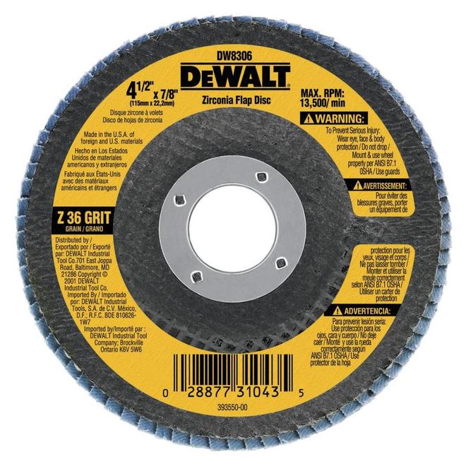 DEWALT 4.5-in W x 4.5-in L 36-Grit Industrial High Performance Abrasive Sandpaper