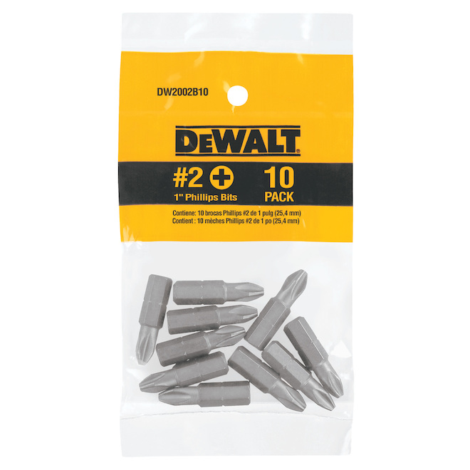 DEWALT 1-in #2 Phillips Screwdriver Bit Tip (10-Pack)