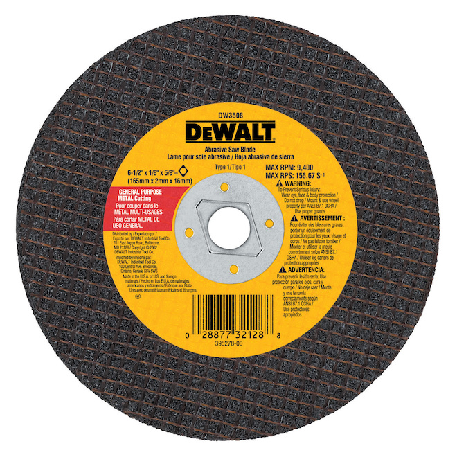 DEWALT 6 1/2-in Metal-Cutting Abrasive Saw Blade