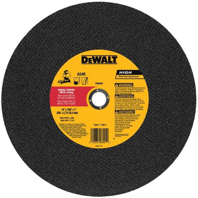 DEWALT 14-in Dry Continuous High-Performance Aluminum Oxide Circular Saw Blade