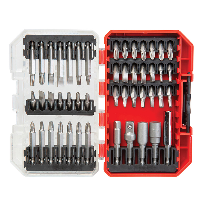 CRAFTSMAN Set of 47 Screwdriving Bits - Red and Black