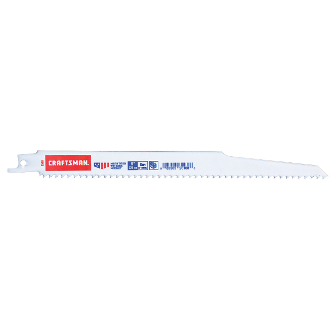 CRAFTSMAN Wood Cutting Reciprocating Saw Blade - 9-in L - 6-TPI - Bi-Metal