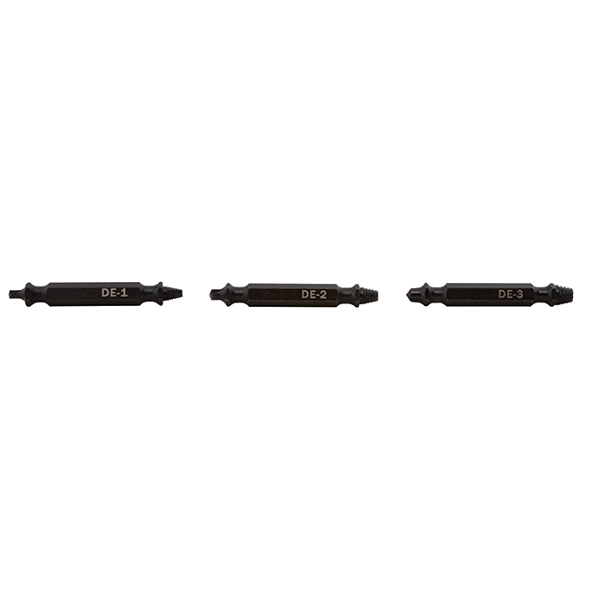 CRAFTSMAN DoubleLok Screw Extractor Set - Assorted Sizes - M2 High-Speed Steel - 3-Pack