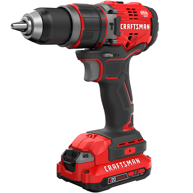 CRAFTSMAN Hammer Drill - 20-Volt - 2 Speed - LED Light