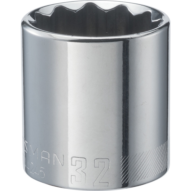 CRAFTSMAN 12-Point Socket - Steel - 32 mm x 1/2-in Drive