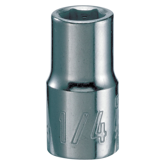CRAFTSMAN 6-Point Socket - Steel - 1/4-in x 1/4-in Drive