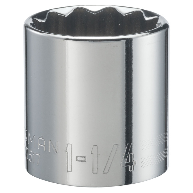 CRAFTSMAN SAE 12-Point Shallow Socket - Steel - Drive 1.25-in x 1/2-in