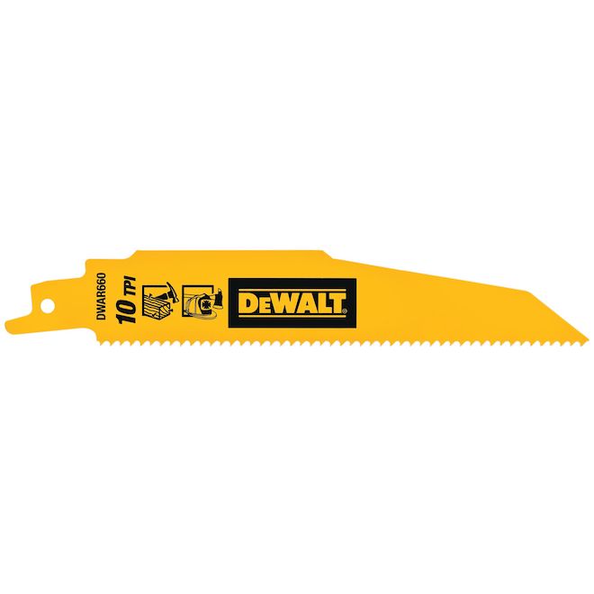 DEWALT Reciprocating Saw Blades 5-in Bi-Metal 10 Teeth - Pack of 5