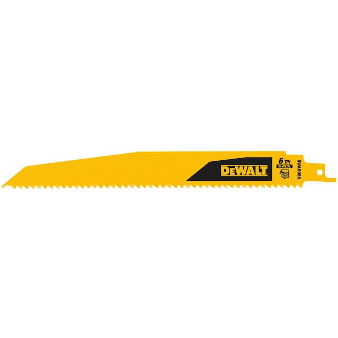 DEWALT 5-Pack 9-in 6-TPI Wood/Nail Embedded Cutting Reciprocating Saw Blade