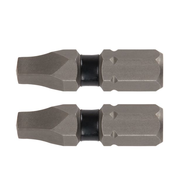 DEWALT Tough Grip 2-Piece 1-in #3 Square/Robertson Steel Screwdriver Bit