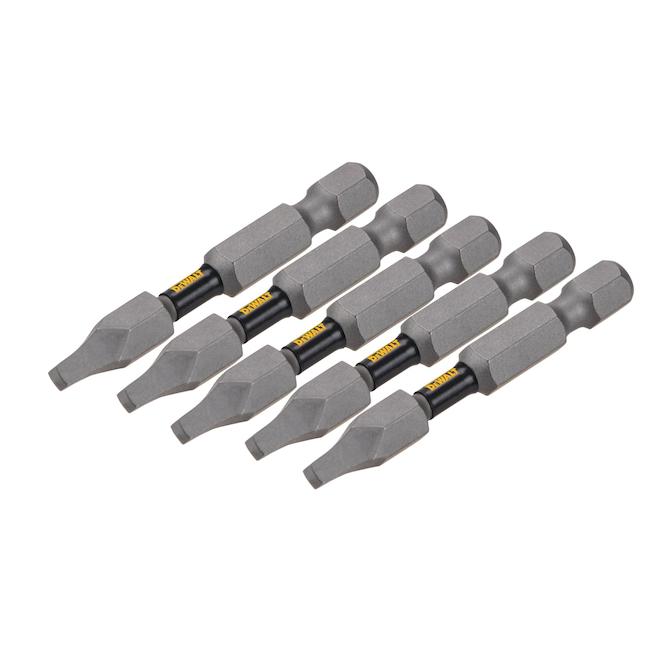 DEWALT Tough Grip 5-Piece 2-in #2 Square/Robertson Steel Screwdriver Bit