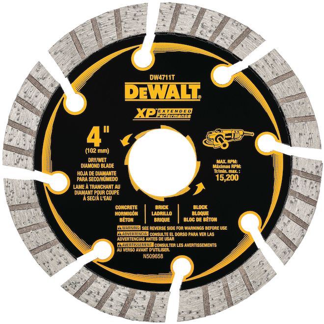 DEWALT XP Extended Performance Diamond Blade for Angle Grinders - 4-in