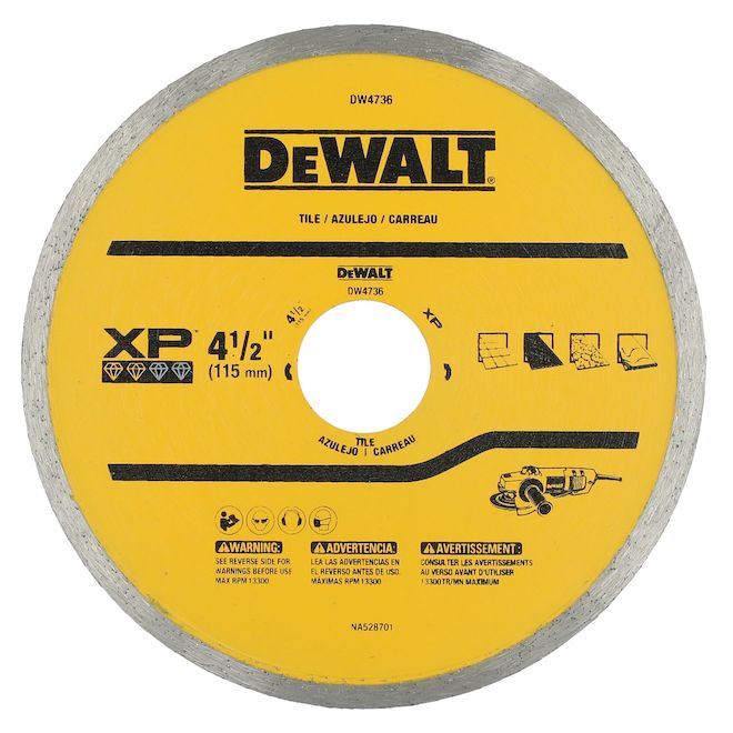 DEWALT XP Tile Diamond Blade for Angle Grinders - 4 1/2-in