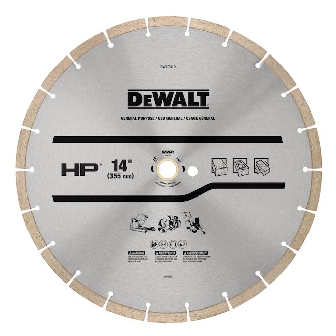 DEWALT HP All-Purpose Diamond Blade for Circular Saws - 14-in