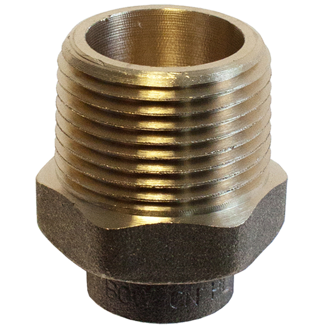 Bow 1/2-in x 3/8-in diameter C-MPT Brass Bar Fitting