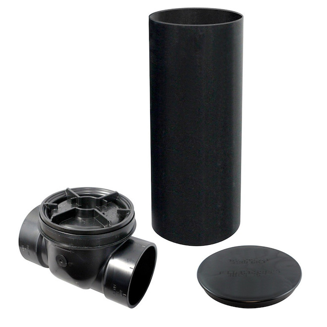 IPEX 3-in Black ABS Plastic Backwater Valve with Sleeve