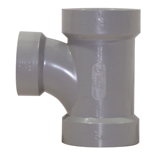 IPEX System DWV Grey PVC 2 x 1 1/2-in Hub Sanitary Tee