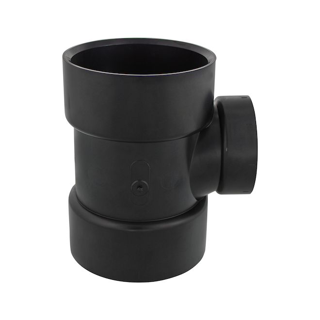 Ipex Black ABS Plastic Sanitary Tee with 3-in x 2-in diameter