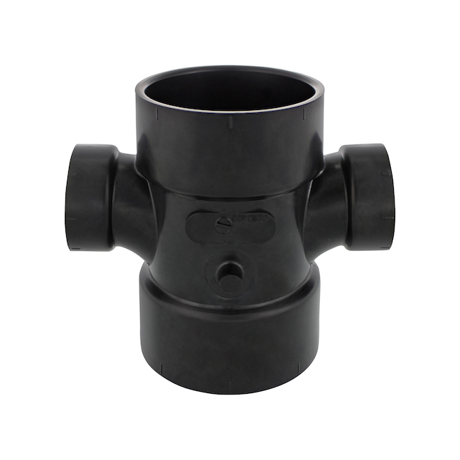 IPEX 3 x 1-1/2-in Black ABS Plastic Double Sanitary Tee