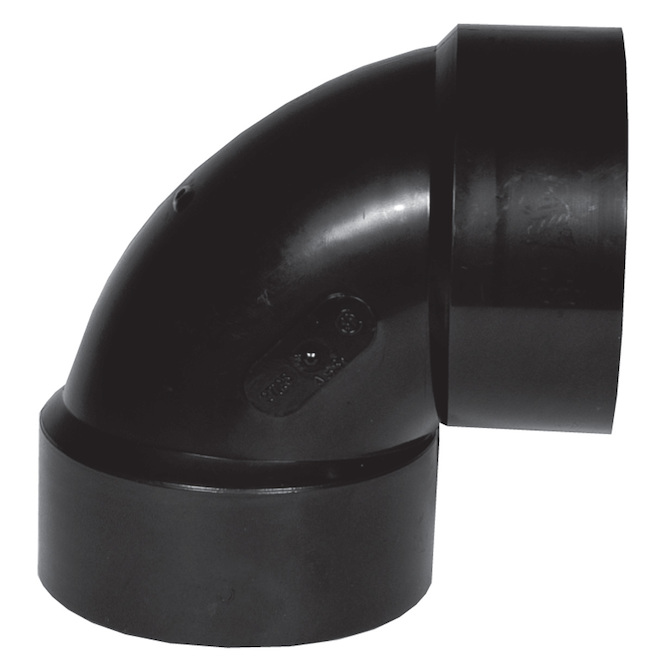 IPEX 1-1/2-in Black ABS plastic Vent Elbow