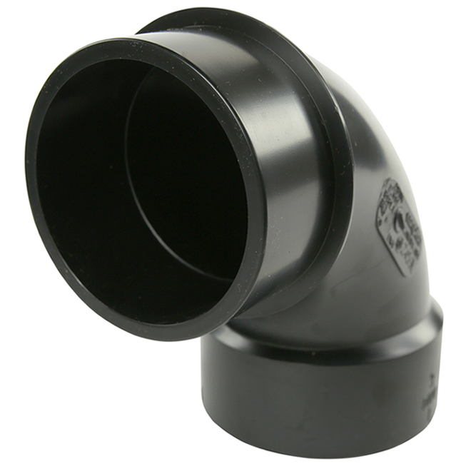 IPEX 3-in Black ABS 90° Street Elbow