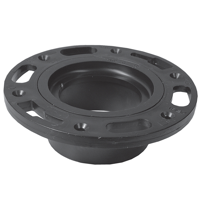 IPEX Black ABS Plastic 4 x 3-in Ajustable Closet Flange