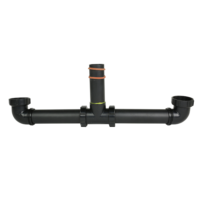 IPEX 1-1/2-in Black ABS Plastic Center Outlet Continuous Waste