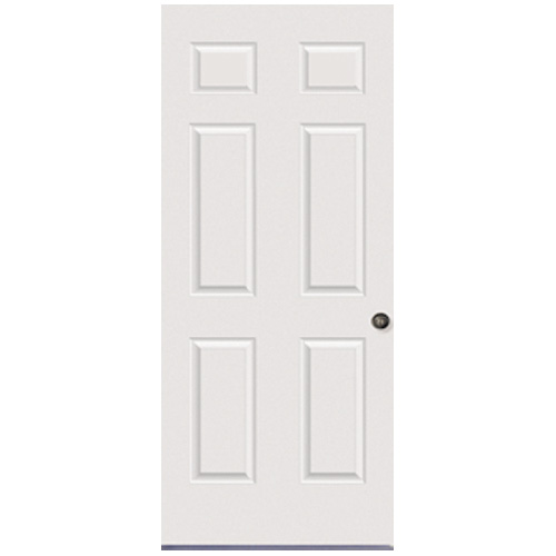 Masonite White 6-Panel Entry Door - 26-Gauge Steel - 34-in W x 80-in H - 4 9/16-in Thick Jamb - ENERGY STAR®