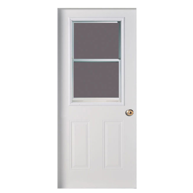 Masonite Exterior Steel Entry Door - Right-Hand Swing - White - 32-in W x 80-in L - 4 9/16-in Thick Jamb