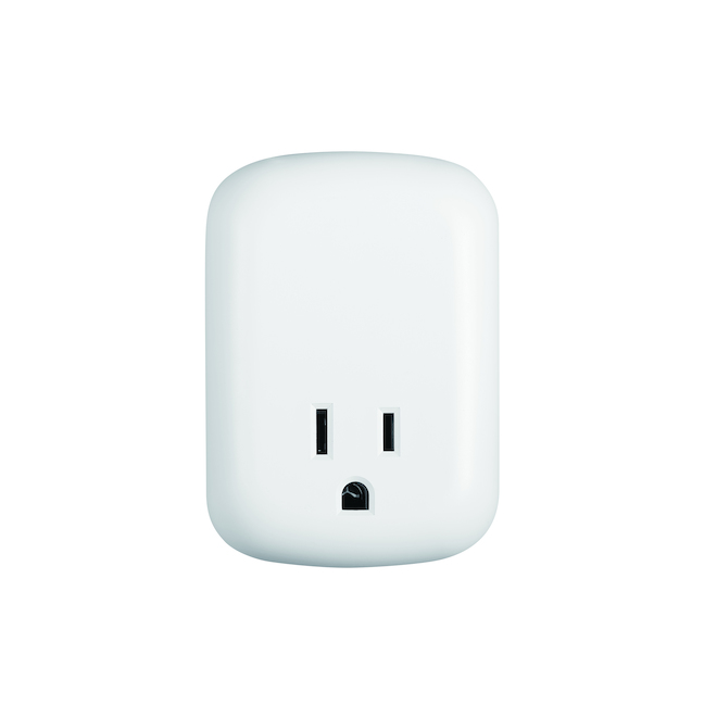 Globe Electric White 15-Amp 1-Outlet Residential Wall Outlet with Indicator Light (1-Pack)