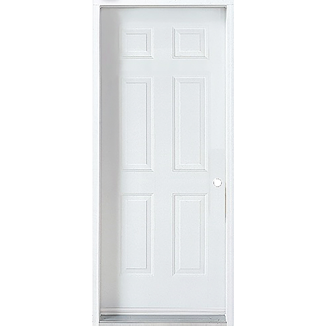 Portes A.R.D. 6-Panel Steel Exterior Door White 34-in W x 80-in H ENERGY STAR®