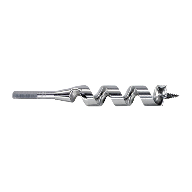 Irwin Auger Drill Bit - 7 1/2-in x 1/2-in - High Carbon Steel - Hex Shank