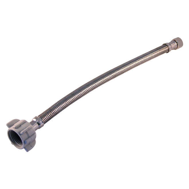 Aqua-Dynamic Flexible Stainless Steel Toilet Connector - 3/8 x 7/8 x12-in